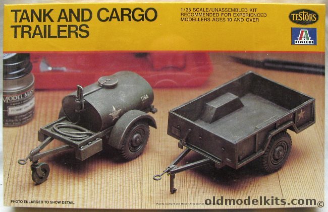 Testors 1/35 Tank and Cargo Trailers, 816 plastic model kit